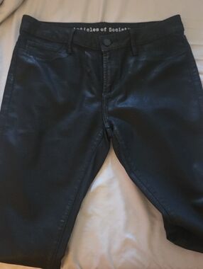 Articles of Society Women’s Black Coated Skinny Jeans